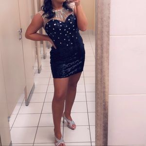 Short black homecoming dress